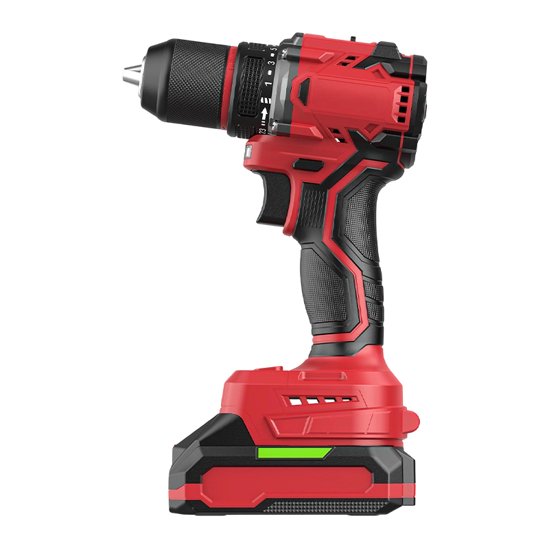 Furadeira compacta de 10 mm sem escova de 21 V com tecnologia de íons de lítio